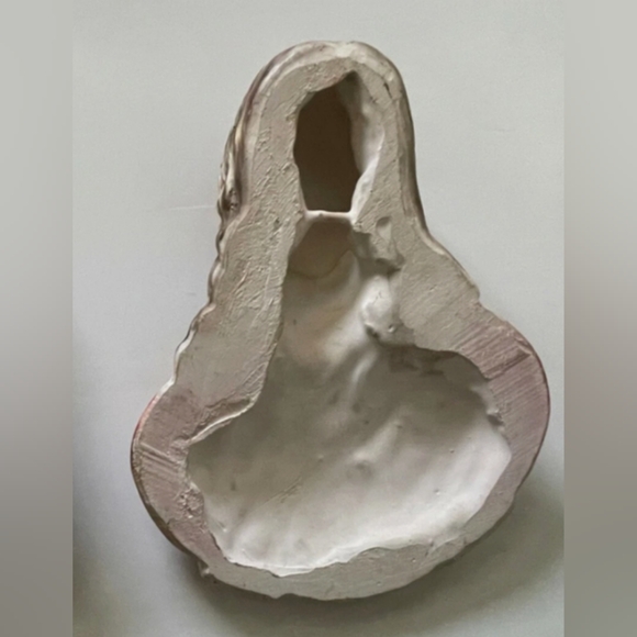 Antique Large Chalkware Jesus Sacred Heart Wall Hanging 1940's Mid Century - Picture 4 of 4